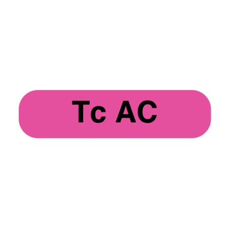 Nevs Information Labels - Tc Ac 5/16" x 1-1/4" Flr Pink w/Black X-3941